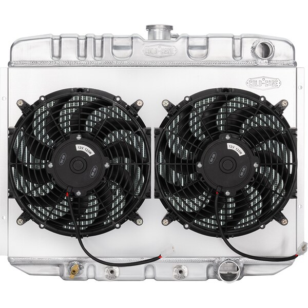 Cold Case Radiators - FOM587AK - 67-70 Mustang Radiator AT 24in Dual 12in Fans 25.5in