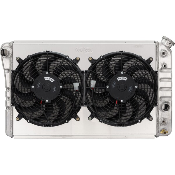 Cold Case Radiators - CHV719AK - 84-90 Corvette Radiator w/ Dual 12in Fan Kit 29in