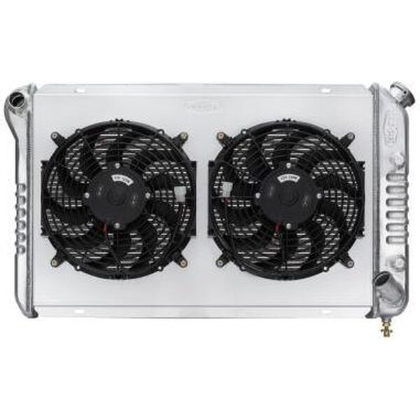 Cold Case Radiators - CHV718AK - 77-82 Corvette Radiator w/ Dual 12in Fan Kit 33.7in