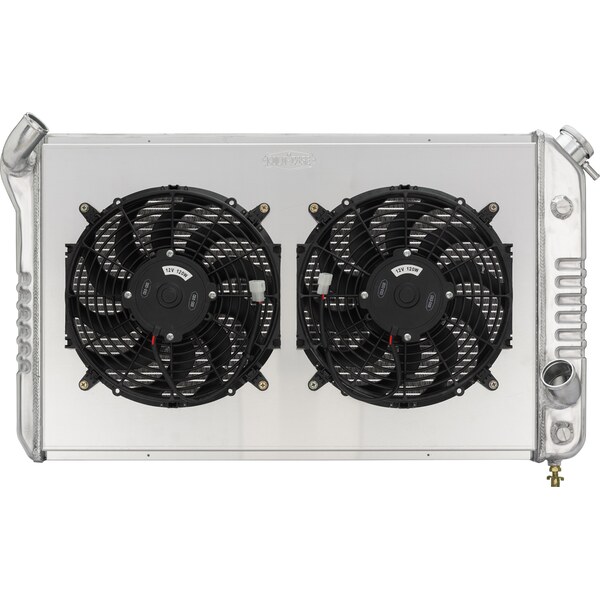 Cold Case Radiators - CHV716AK - 73-76 Corvette Radiator w/ Dual 12in Fan Kit 33.7in