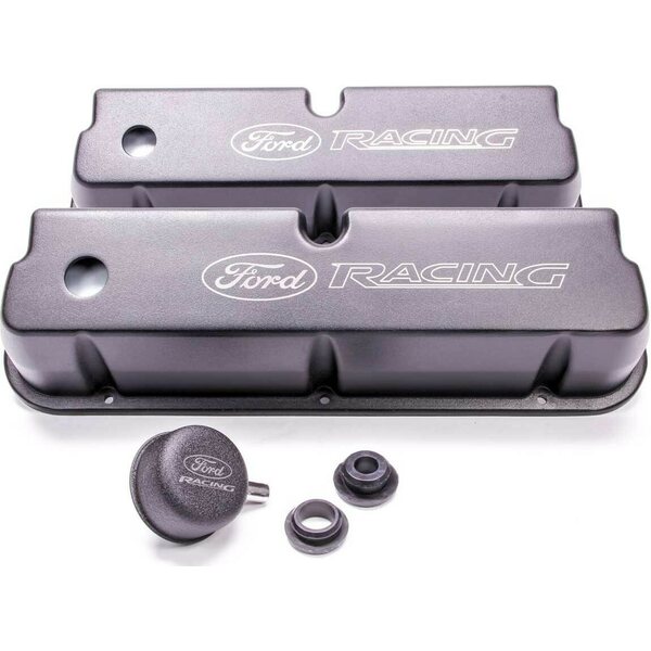 Ford Racing - M-6582-LE302BK - Valve Cover Set Aluminum 302 Black Laser Etched