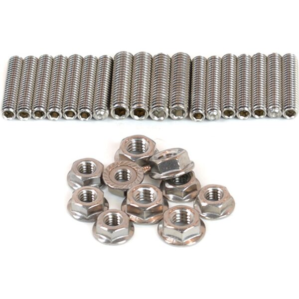 Canton 22-300 Oil Pan Stud Kit Stainless 6pt SBC Canton 22-300 Oil Pan Stud Kit Stainless 6pt SBC