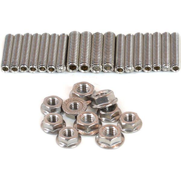 Canton - 22-300 - SBC Oil Pan Stud Kit Stainless 6pt