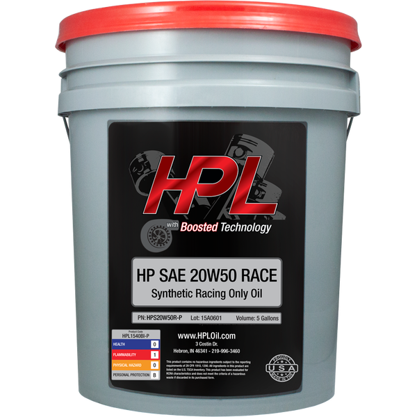HPL Motor Oil 20W50 Race 5 gal (18.92l)