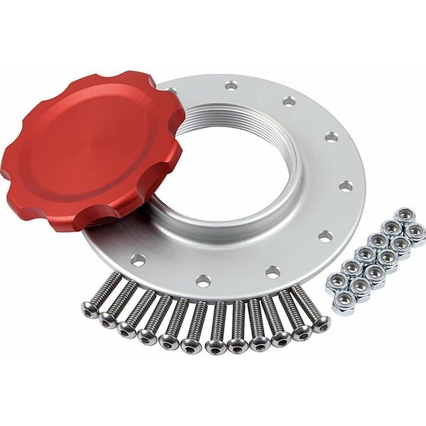 Allstar Performance - 40133 - Fuel Cell Cap and Bung RCI/JAZ 12-bolt Red