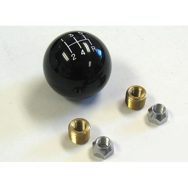 Lokar - SK-6876 - 2in Black Shifter Knob 5 Speed 3/8 x 24