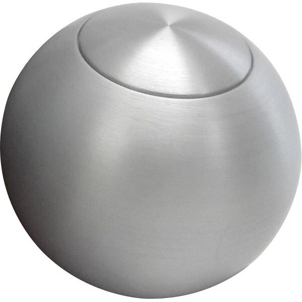 Lokar - SK-6920 - 2in Shift Knob Solid Round Brushed w/Button
