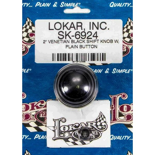 Lokar - SK-6924 - 2in Shift Knob Venetian Black w/Button