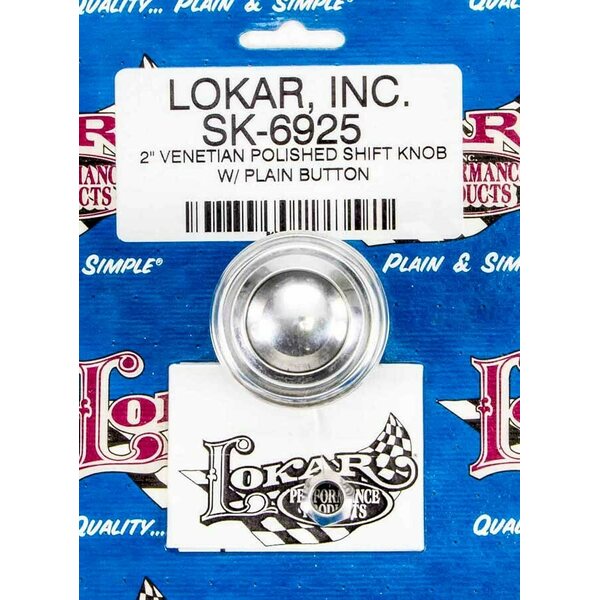 Lokar - SK-6925 - 2in Shift Knob Venetian Polished w/Button