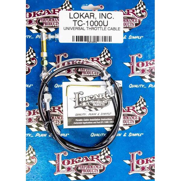 Lokar - TC-1000U36 - Universal Black Throttle Cable 36in