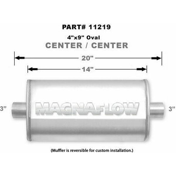 Magnaflow - 11219 - Stainless Muffler 3in Center In/Out