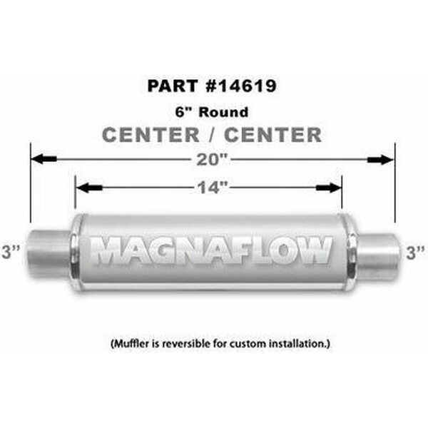 Magnaflow - 14619 - Stainless Bullet Muffler 3in In/Out