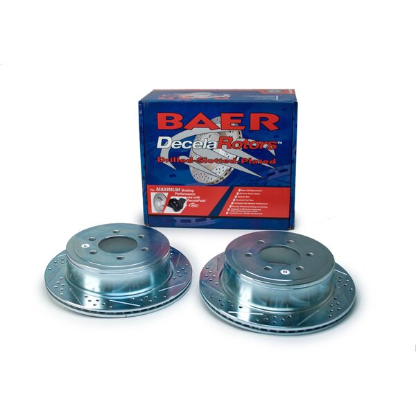 Baer Brakes - 54111-020 - Brake Rotor - Sport - Directional / Drilled / Slotted - 13.70 in OD - Iron - Zinc Plated - Ford 2004-11