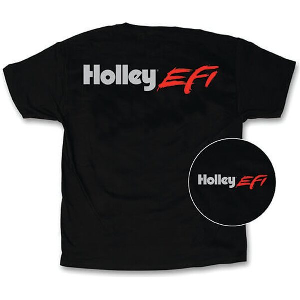 Holley - 10044-LGHOL - T-Shirt - Large w/Holley EFI SS Logo - Black