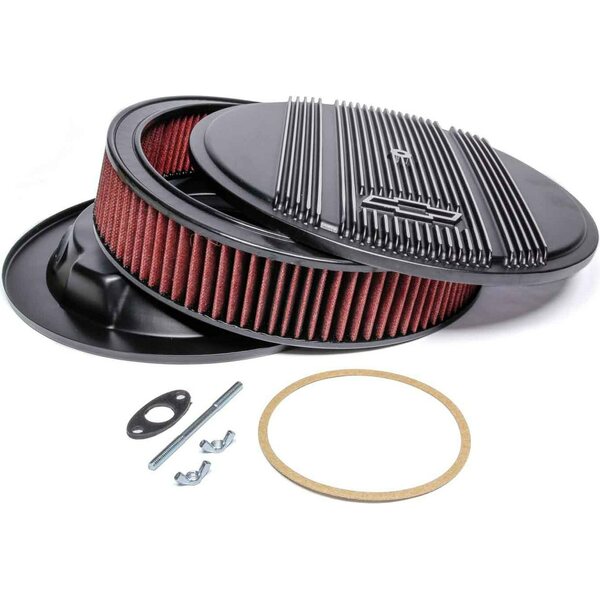 Holley - 120-172 - 14 x 3 Air Cleaner Finned Bowtie Black