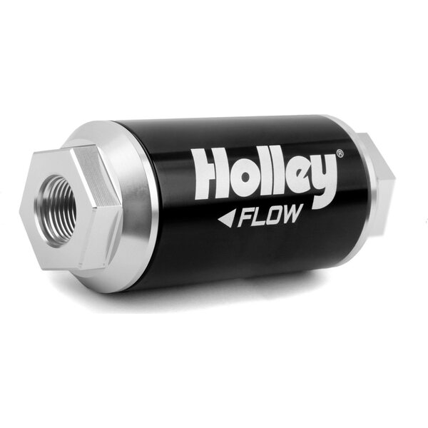 Holley - 162-555 - Billet HP Fuel Filter - -8an 40-Micron 175GPH