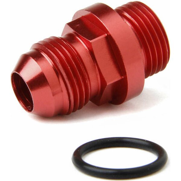 Holley - 26-143-2 - Fuel Inlet Fitting Short 8an to 8 ORB Red