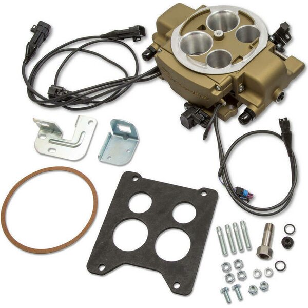 Holley - 550-869 - Sniper EFI Quadrajet Kit Gold Finish