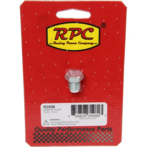 RPC - R3598 - Inverted Flare Plug - 1/ 2-20