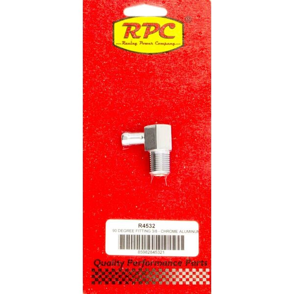 RPC - R4532 - 90 Degree Fitting 3/8in Aluminum Chrome