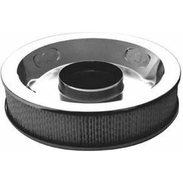 RPC - R7195 - Chrome 14In X 3In Air Cleaner W/Paper Element
