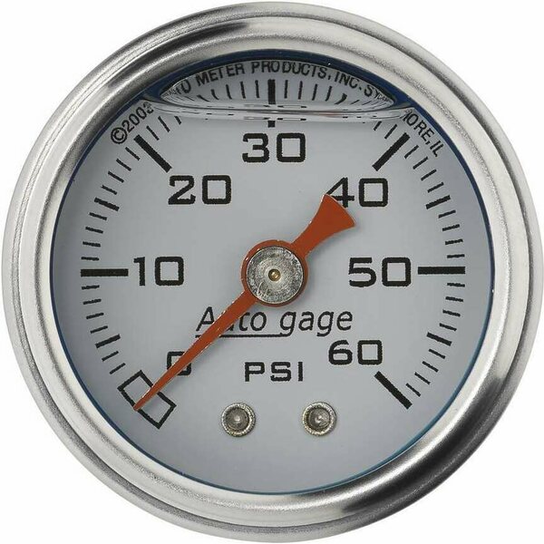 AutoMeter - 2176 - 1-1/2in Pressure Gauge 0-60psi- White