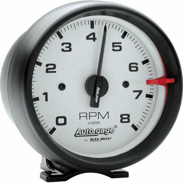AutoMeter - 2303 - 3-3/4in White Face Tach- Black Cup