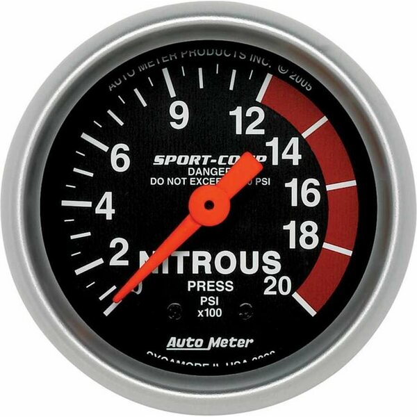 AutoMeter - 3328 - 2-1/16in Sport Comp NOS Pressure Gauge