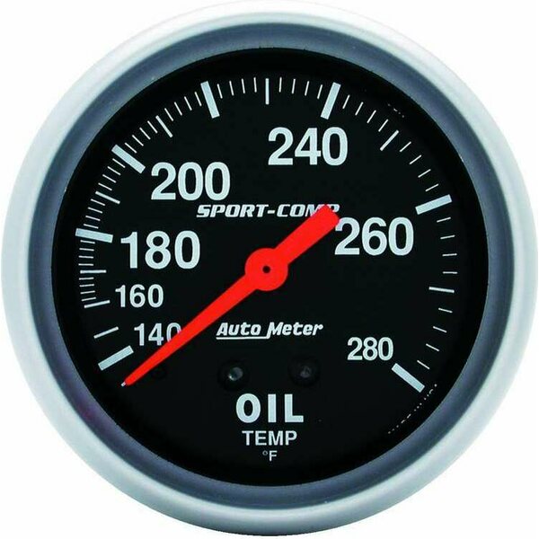 AutoMeter - 3443 - 140-280 Oil Temp Gauge