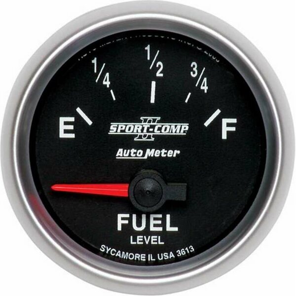 AutoMeter - 3613 - 2-1/16in S/C II Fuel Level Gauge 0-90ohms