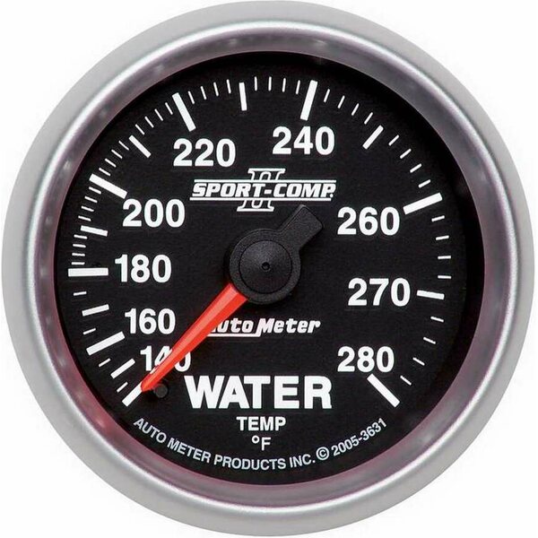 AutoMeter - 3631 - 2-1/16in S/C II Water Temp. Gauge 140-280