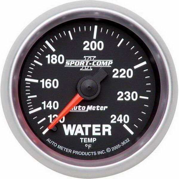 AutoMeter - 3632 - 2-1/16in S/C II Water Temp. Gauge 120-240