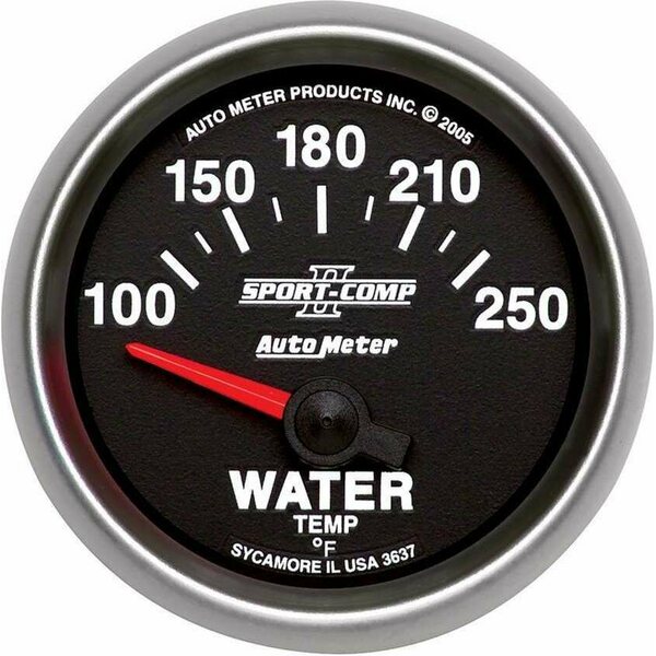 AutoMeter - 3637 - 2-1/16in S/C II Water Temp. Gauge 100-250