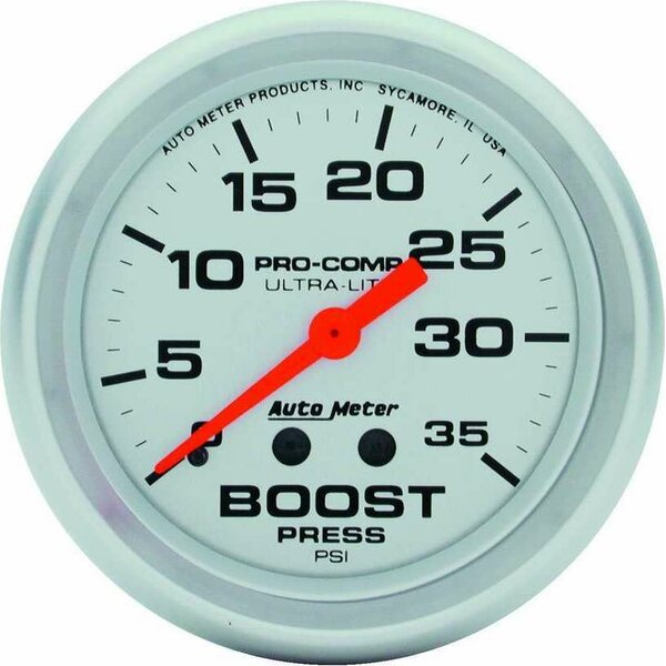 AutoMeter - 4404 - 2-5/8in Ultra-Lite 0-35 Boost Gauge
