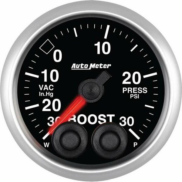 AutoMeter - 5677 - 2-1/16 E/S Boost Gauge - 30in HG/30psi