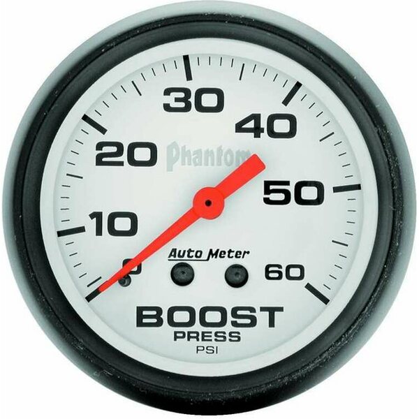 AutoMeter - 5705 - 2-1/16 Phantom Boost Gauge - 0-60psi