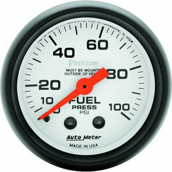 AutoMeter - 5712 - 2-1/16in Phantom Fuel Pressure Gauge 0-100 PSI