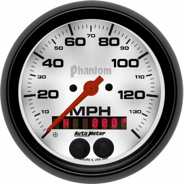 AutoMeter - 5880 - 3-3/8 Phantom GPS Speedo w/Rally-Nav Display