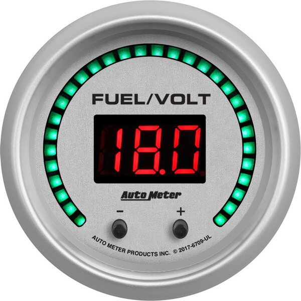 AutoMeter - 6709-UL - 2-1/16 Fuel/Volt Gauge Elite Digital UL Series