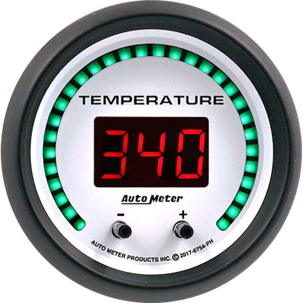 AutoMeter - 6754-PH - 2-1/16 Fluid Temp Gauge Elite Digital PH Series