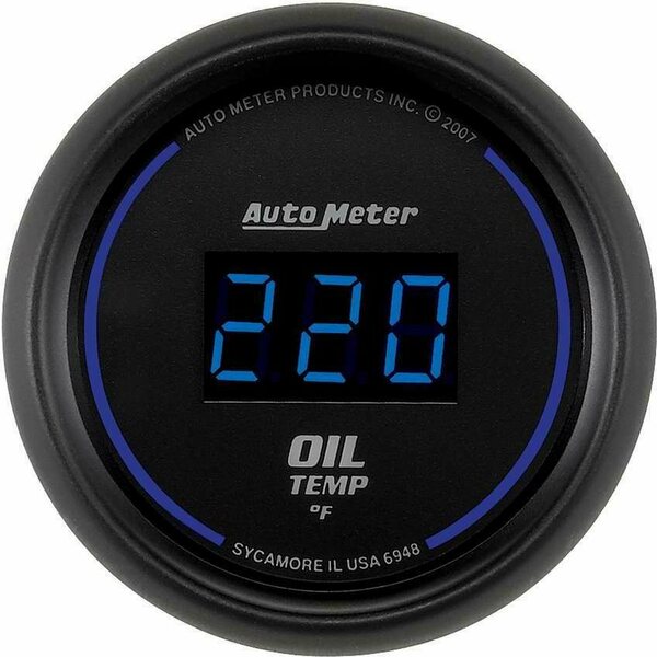 AutoMeter - 6948 - 2-1/16in Cobalt Oil Temp Gauge  Digital 340F