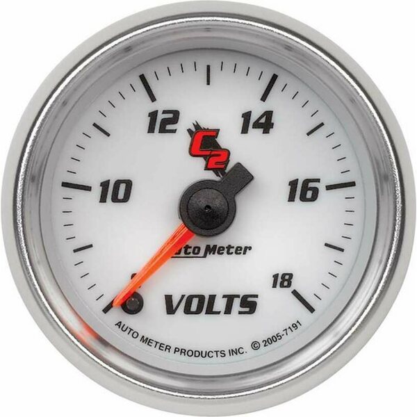 AutoMeter - 7191 - 2-1/16in C2/S Voltmeter Gauge 8-18 Volts