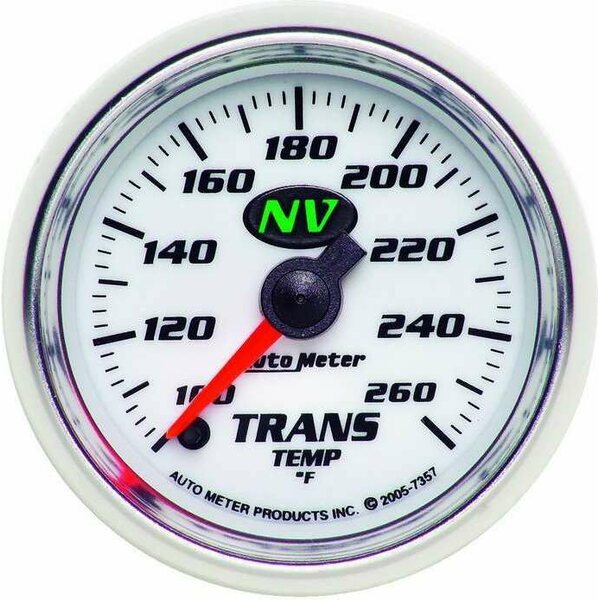 AutoMeter - 7357 - 2-1/16in NV/S Trans. Tem Gauge 100-260