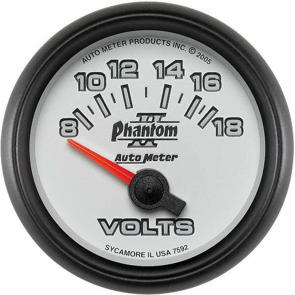 AutoMeter - 7592 - 2-1/16in P/S II Voltmeter 8-18