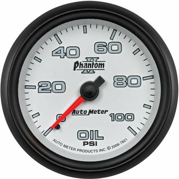 AutoMeter - 7821 - 2-5/8 Phantom II Oil Pressure Gauge 0-100psi
