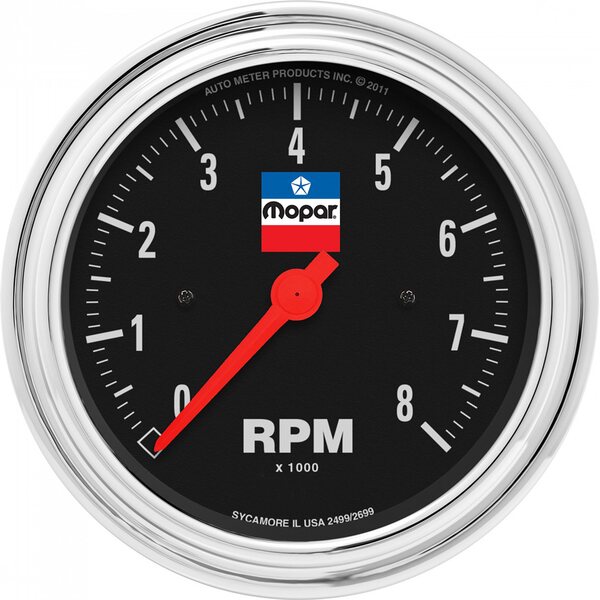 AutoMeter - 880791 - 3-3/8 Tachometer Gauge Mopar Logo Series