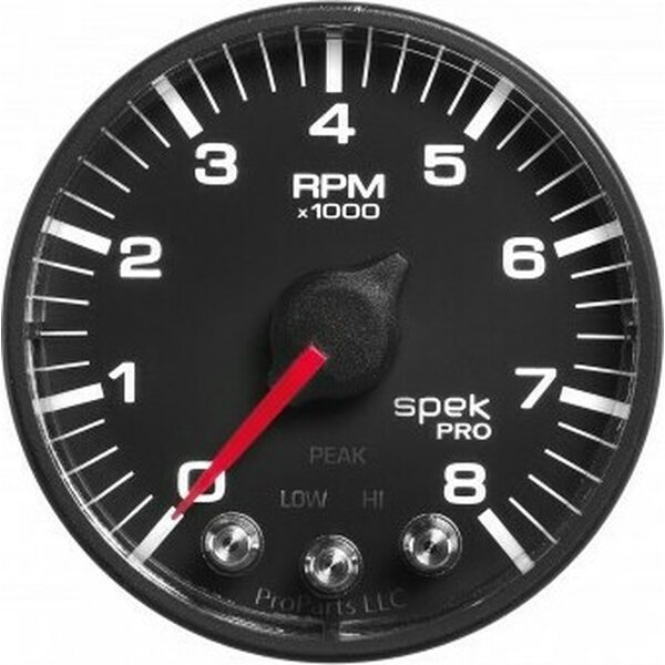 AutoMeter - P334328 - Spek-Pro 2-1/16 Tach w/ Shift Light & Peak Mem.