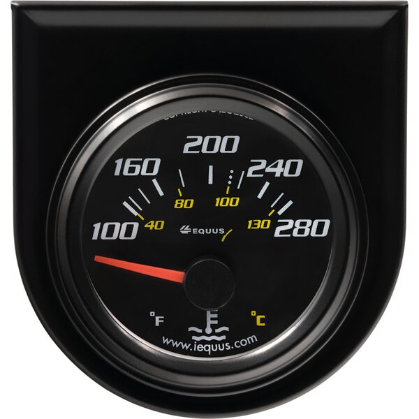 EQUUS - E6262 - 2.0 Dia Water Temp Gauge Black  100-280