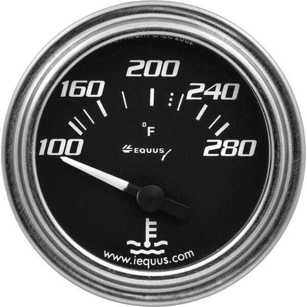 EQUUS - E7262 - 2.0 Dia Water Temp Gauge Chrome  100-280