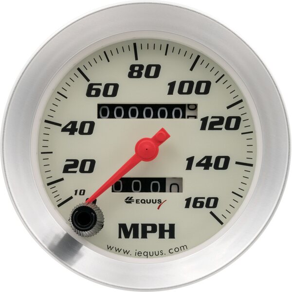 EQUUS - E8076 - 3-3/8 Dia Speedometer 0-160 MPH Silver